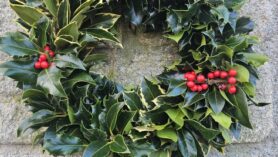 Christmas wreath at Downside